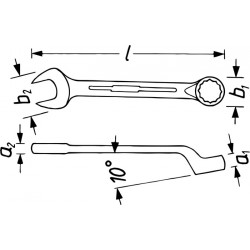 Ringmaulschlüssel 603 SW 16mm L.190mm Form B Spezialstahl HAZET