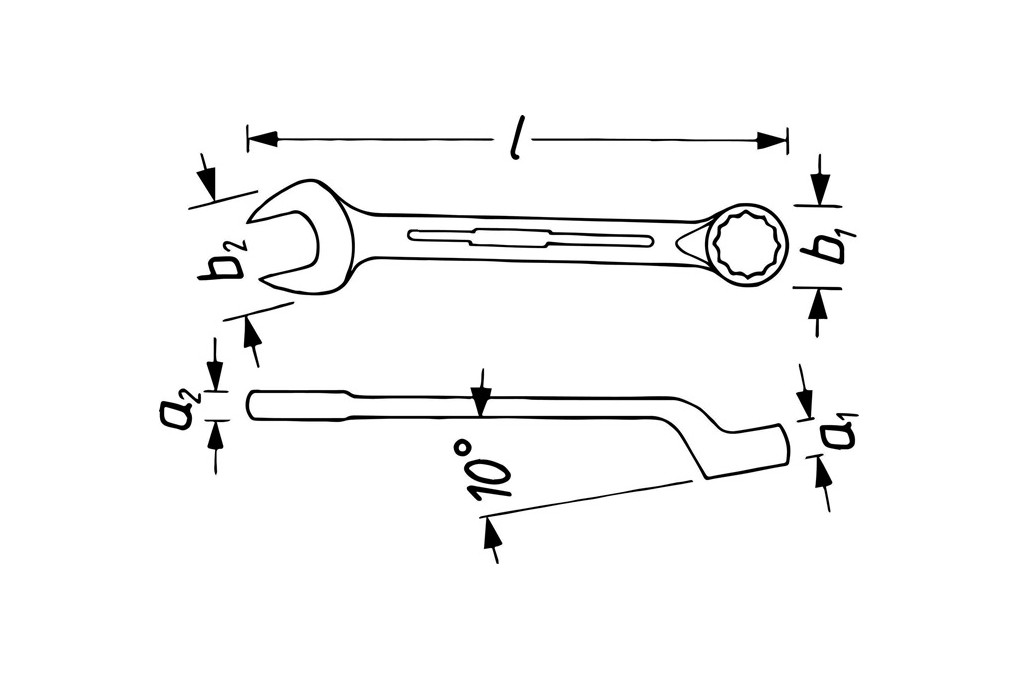 Ringmaulschlüssel 603 SW 16mm L.190mm Form B Spezialstahl HAZET
