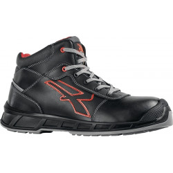 Sicherheitsstiefel Sting Gr.42 schwarz rot S3 CI SRC ESD EN20345 Leder U.POWER