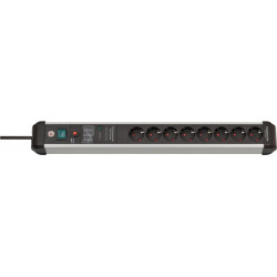 Steckdosenleiste Premium Protect Line 16 A 230 V schwarz silber Steckd.8