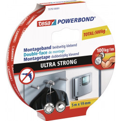Montageband Powerbond Ultra Strong 55792 weiss L.5m B.19mm Rl.TESA Montageband Powerbond Ultra Strong 55792 weiss L.5m B.19mm Rl.TESA