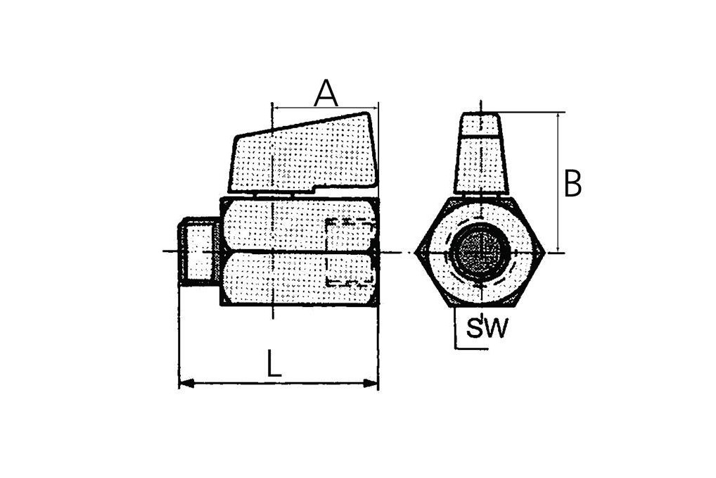 Mini-Kugelhahn 16,66 mm G 3/8