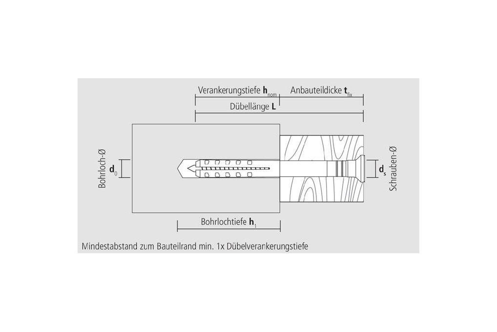 Nageldübel NP 6- 35 Flachbund Nageldübel NP 6- 35 Flachbund