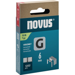 Flachdrahtklammer G Typ 11 B10,6xL6mm Draht B.1,25mm 1200 St.NOVUS Flachdrahtklammer G Typ 11 B10,6xL6mm Draht B.1,25mm 1200 St.NOVUS