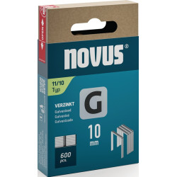 Flachdrahtklammer G Typ 11 B10,6xL10mm Draht B.1,25mm 600 St.NOVUS Flachdrahtklammer G Typ 11 B10,6xL10mm Draht B.1,25mm 600 St.NOVUS