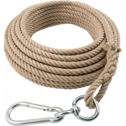 Eimerseil 25m 4 litzig gedreht,m.Schlaufe 16mm BRAUN