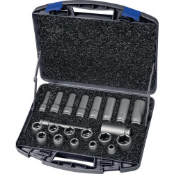 Kraftsteckschlüsselsatz 720 KLS 21 OL 21 tlg.1 2 Zoll kurz u.lang,6 kant ASW