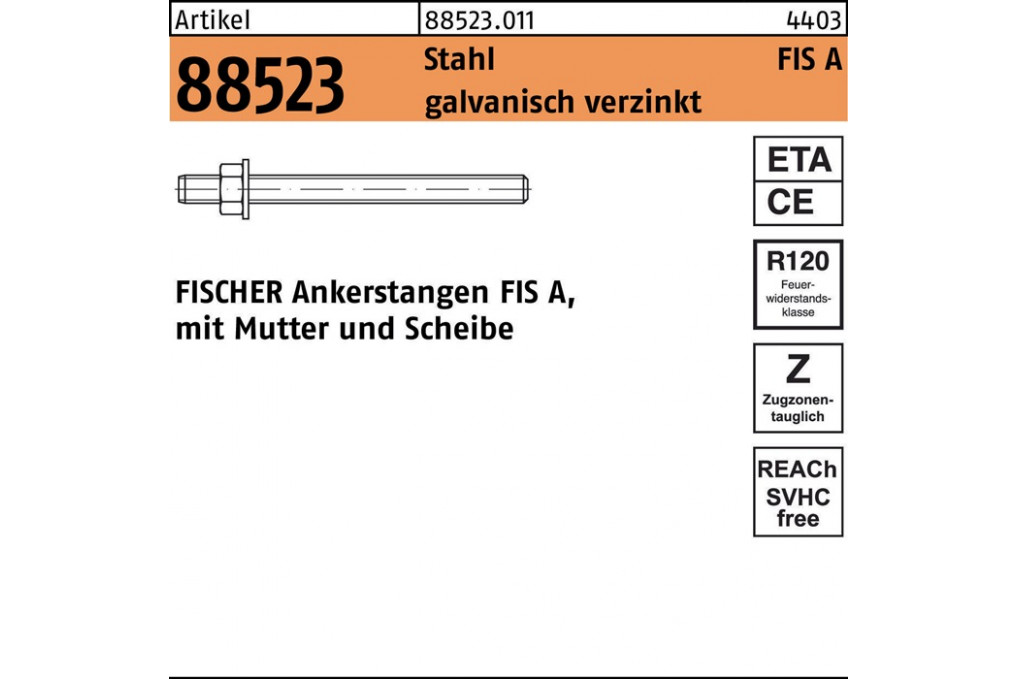 Einsteckanker FIS A M 8x110