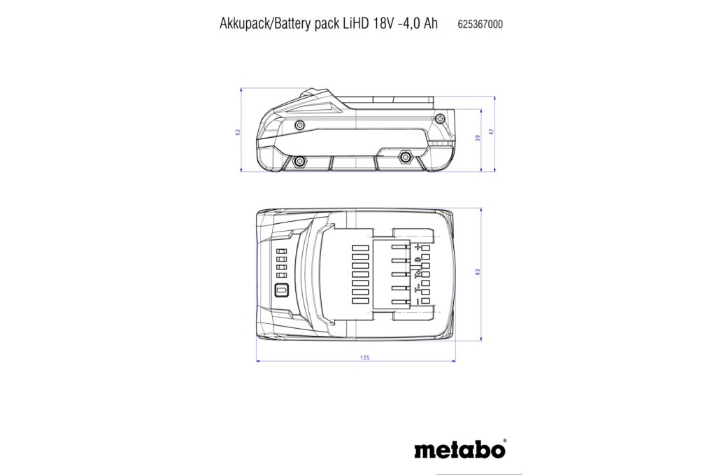 Akkupack LiHD 18 V - 4,0 Ah