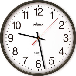 Wanduhr Quarzuhr Ku.schwarz D.250mm 1,5V arabische Zahlen PEWETA Wanduhr Quarzuhr Ku.schwarz D.250mm 1,5V arabische Zahlen PEWETA