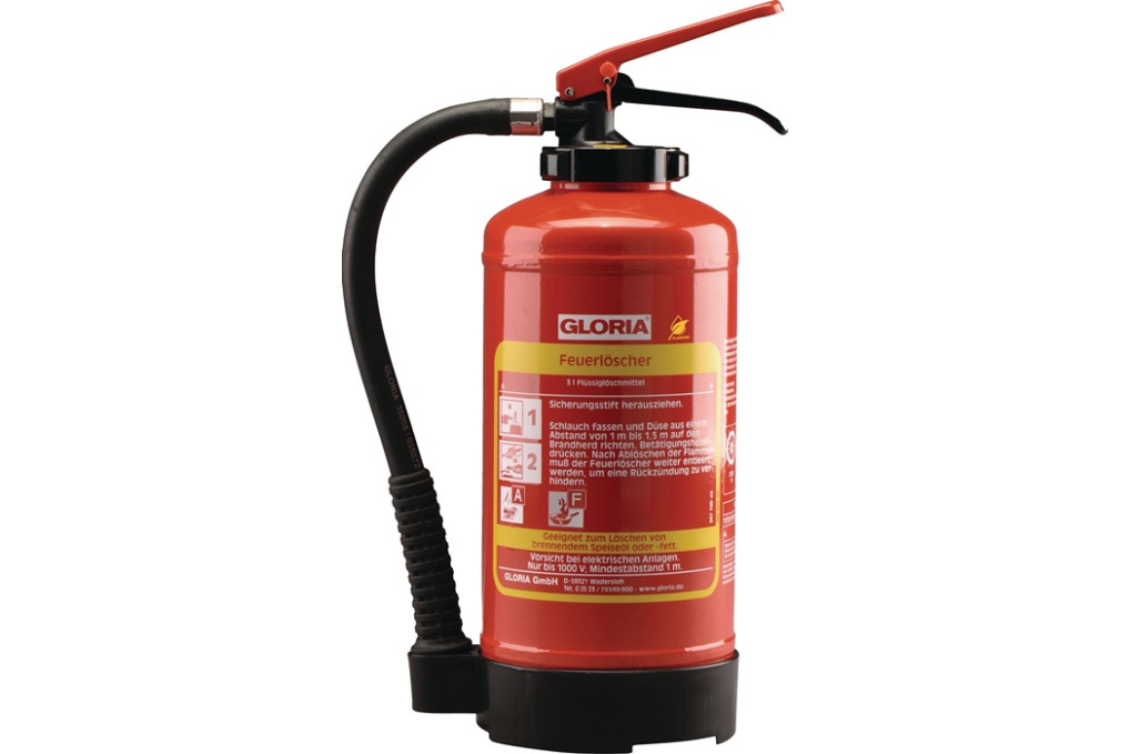 Fettbrandfeuerlöscher FA 3 EASY 3l aufladb.Brandkl.8 A 75 F m.Wandh.GLORIA