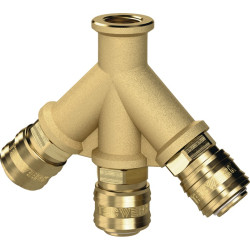 Verteiler Gew.G 1 2 Zoll 19,17mm IG,3 Kupplungen DN 7,2 TECWERK