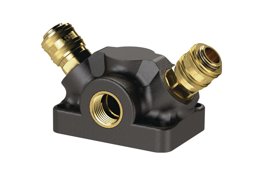 Endverteilerdose Gew.G 3 4 Zoll 26,44mm IG,2 Kupplungen DN 7,2 TECWERK