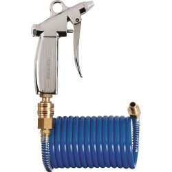 Spiralschlauch Pistolen Set ID 6mm AD 8mm L.5m blau Kuppl.DN 7,2 TECWERK Spiralschlauch Pistolen Set ID 6mm AD 8mm L.5m blau Kuppl.DN 7,2 TECWERK
