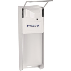 Desinfektions u.Spender H165xB95xT290ca.mm ABS m.Hebel weiß 1l TECWERK Desinfektions u.Spender H165xB95xT290ca.mm ABS m.Hebel weiß 1l TECWERK
