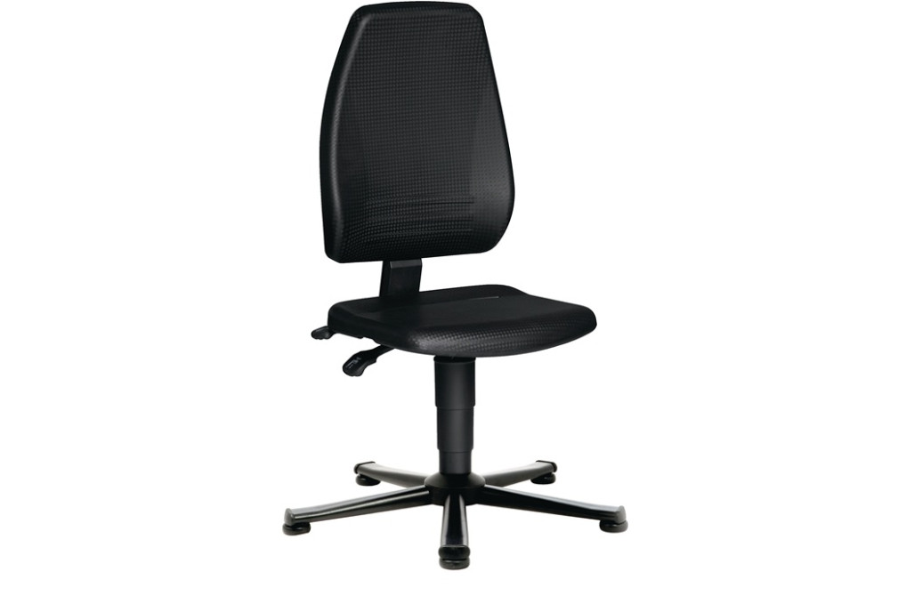 Arbeitsdrehstuhl Bodengleiter Integralschaum schwarz 440 620mm TECWERK