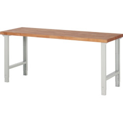 Werkbank Ser.BK 650 B2000xT700xH790 1140mm Buche massiv lichtgrau TECWERK