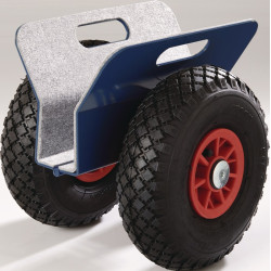 Plattenroller Außen L300xB298xH305mm mit Klemmbacken Bereifung Luft Trgf.250kg