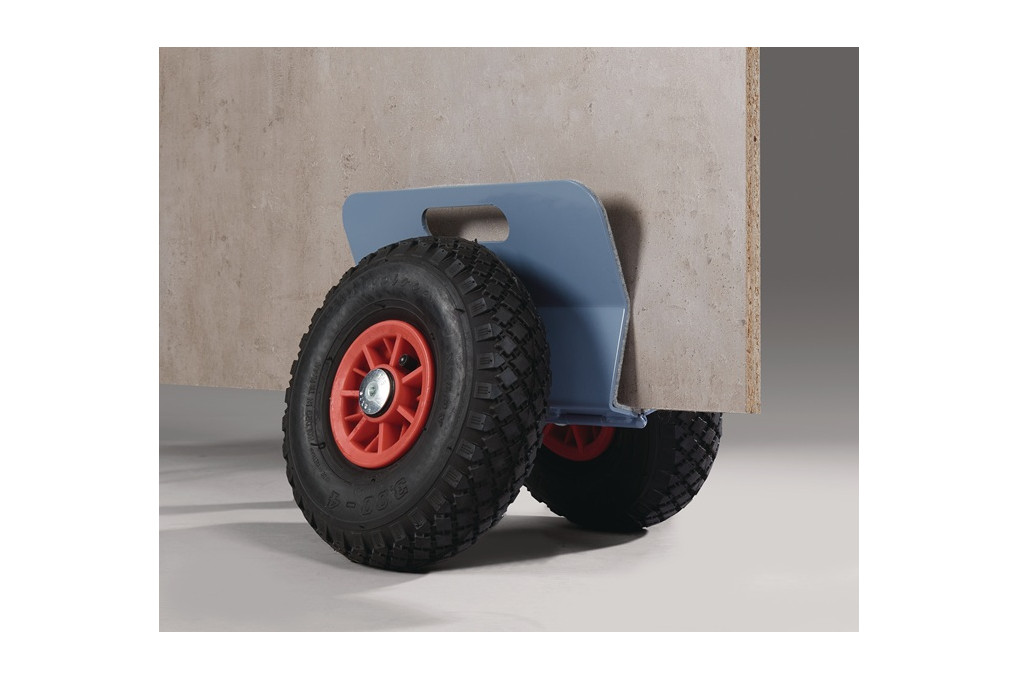 Plattenroller Außen L300xB298xH305mm mit Klemmbacken Bereifung Luft Trgf.250kg