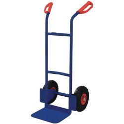 Stapelkarre H.1150mm Schaufel L250xB320mm Luft Bereifung Trgf.200kg blau TECWERK