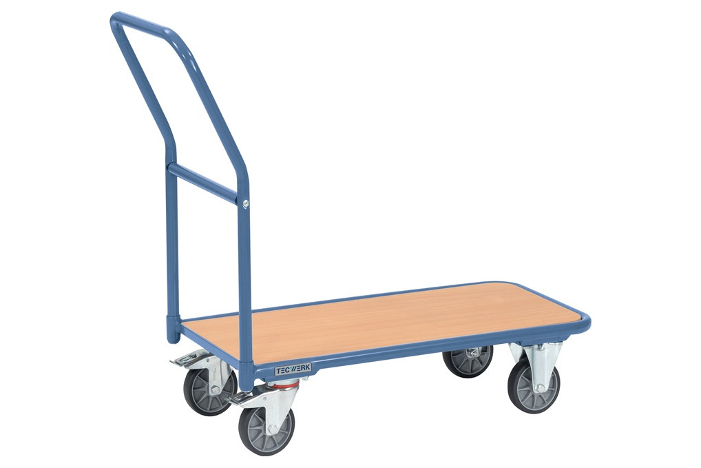 Plattformwagen Ladeflächen L1000xB600mm STA taubenblau Trgf.250kg TECWERK