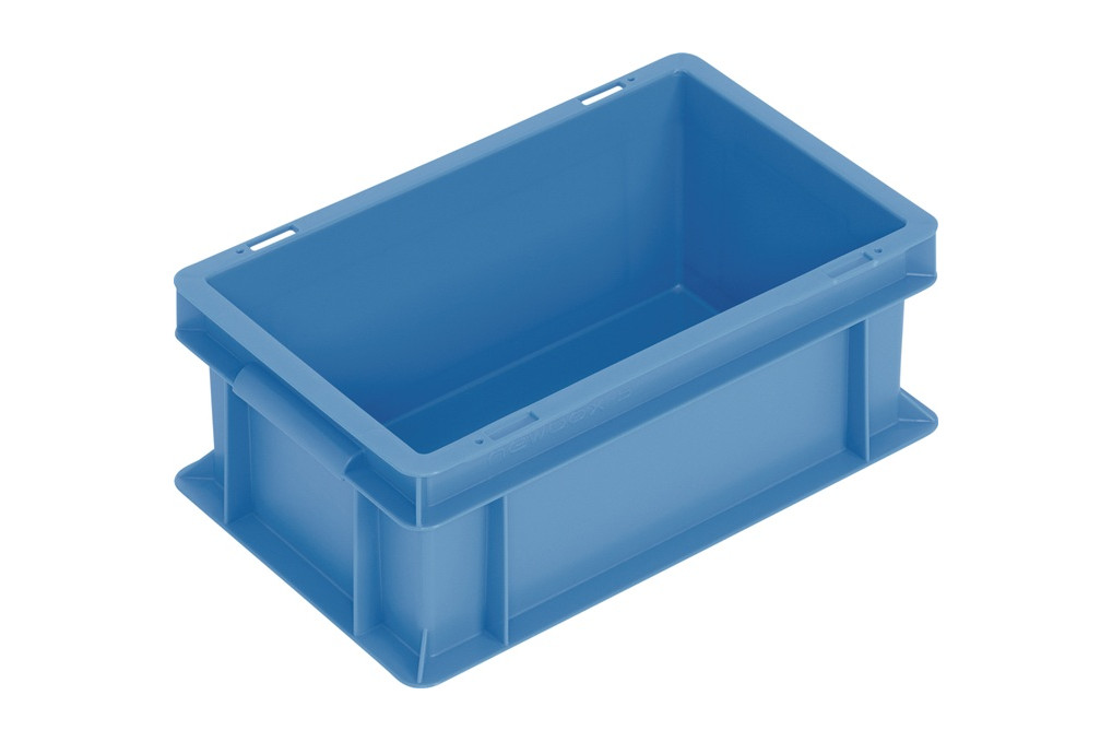 Transportbehälter L300xB200xH120mm blau PP Muschelgr.Seitenwände geschl.TECWERK