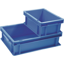 Transportbehälter L600xB400xH120mm blau PP Muschelgr.Seitenwände geschl.TECWERK Transportbehälter L600xB400xH120mm blau PP Muschelgr.Seitenwände geschl.TECWERK