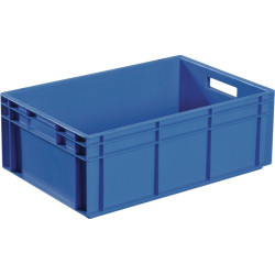 Transportbehälter L600xB400xH320mm blau PP Durchfassgr.Seitenw.geschl.TECWERK