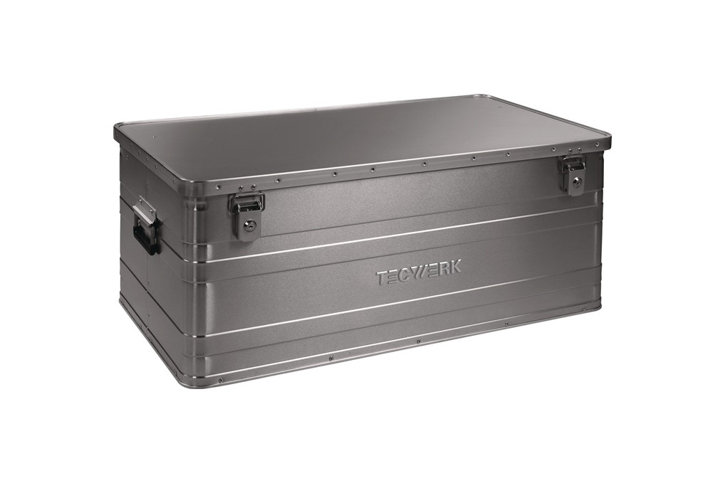 Aluminiumbox L900xB490xH380mm 140l m.Klappverschluss u.Zylinderschl.TECWERK Aluminiumbox L900xB490xH380mm 140l m.Klappverschluss u.Zylinderschl.TECWERK