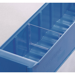 Trennw.f.Regalkasten B.183mm Styrolux transp.10St. Btl.TECWERK Trennw.f.Regalkasten B.183mm Styrolux transp.10St. Btl.TECWERK