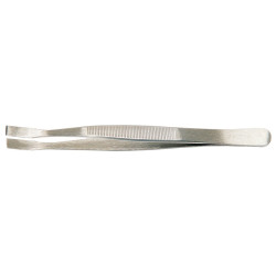 Flachpinzette Gesamt L.120mm eckige Spitzen VA TECWERK