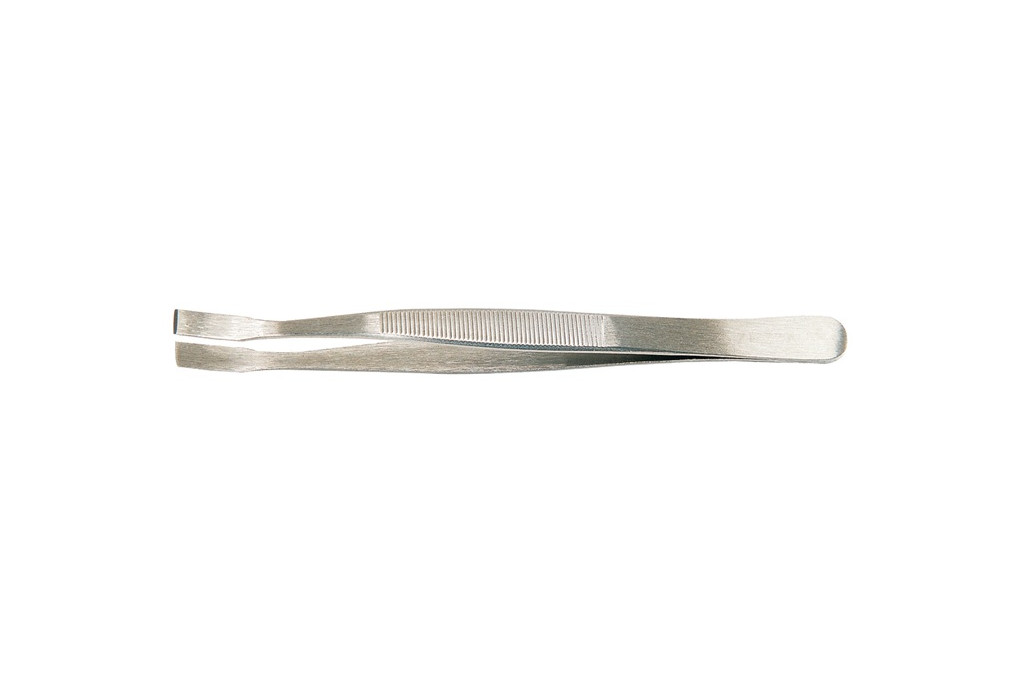Flachpinzette Gesamt L.120mm eckige Spitzen VA TECWERK