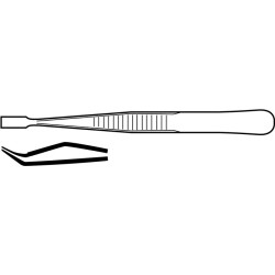 Flachpinzette Gesamt L.120mm eckige Spitzen VA TECWERK