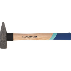 Schlosserhammer 600g Stiel L.320mm Hickory m.Nylonschutzhülse TECWERK Schlosserhammer 600g Stiel L.320mm Hickory m.Nylonschutzhülse TECWERK