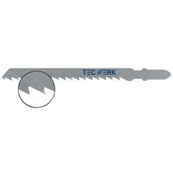 Stichsägeblatt Gesamt L.100mm Zahnt.4mm S.1,27mm HCS 25 St. Karte TECWERK Stichsägeblatt Gesamt L.100mm Zahnt.4mm S.1,27mm HCS 25 St. Karte TECWERK