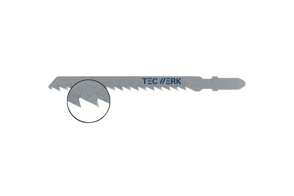 Stichsägeblatt Gesamt L.100mm Zahnt.4mm S.1,27mm HCS 25 St. Karte TECWERK Stichsägeblatt Gesamt L.100mm Zahnt.4mm S.1,27mm HCS 25 St. Karte TECWERK