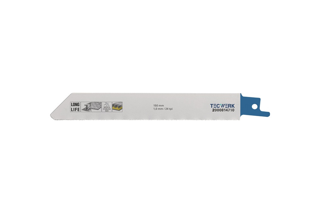 Säbelsägeblatt L.150mm B.19mm TPI 24 1mm 5 St. Karte TW Säbelsägeblatt L.150mm B.19mm TPI 24 1mm 5 St. Karte TW