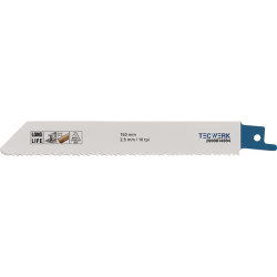 Säbelsägeblatt L.150mm B.19mm TPI 10 2,5mm 5 St. Karte TW Säbelsägeblatt L.150mm B.19mm TPI 10 2,5mm 5 St. Karte TW