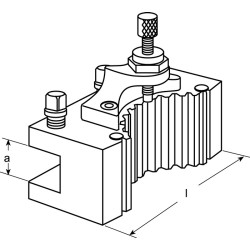 Wechselhalter f.Stahlhalterkopf C f.Drehstähle Spann H.40mm TECWERK