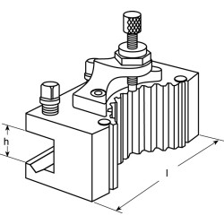 Wechselhalter f.Stahlhalterkopf A f.rd.Bohrstangen Spann D.20mm TECWERK
