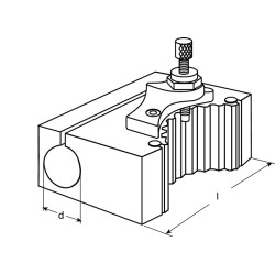 Wechselhalter f.Stahlhalterkopf C f.gr.Zylinderschäfte Spann D.50mm TECWERK