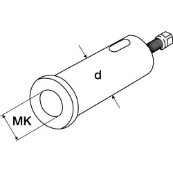 Morsekonushülse f.Stahlhalterkopf B f.Wechselhalter MK3 AD 40mm TECWERK