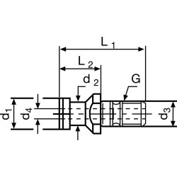 Anzugsbolzen ISO 7388 3 Form AD SK40 m.Bohr.TECWERK Anzugsbolzen ISO 7388 3 Form AD SK40 m.Bohr.TECWERK