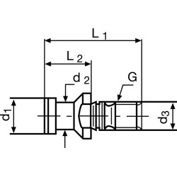 Anzugsbolzen ISO 7388 3AF SK50 o.Bohr.TECWERK