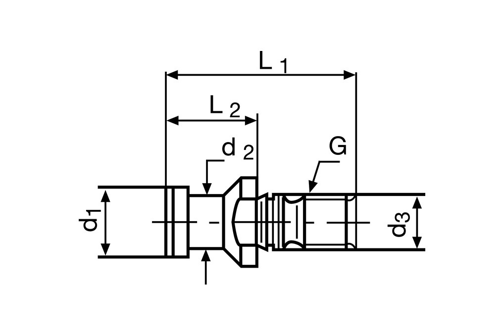 Anzugsbolzen ISO 7388 3AF SK50 o.Bohr.TECWERK