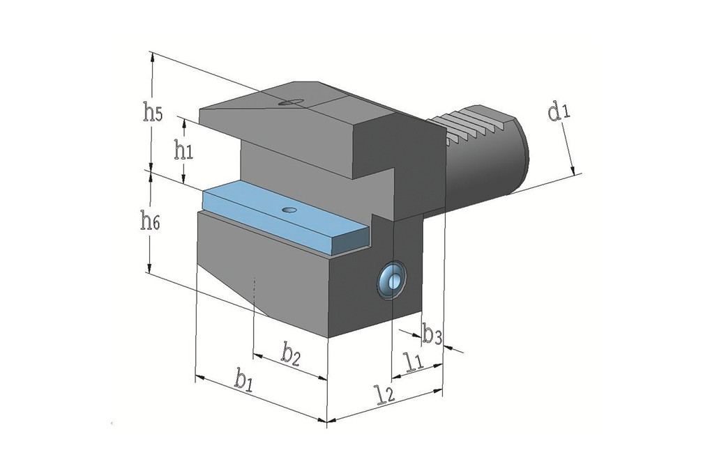 Radialwerkzeughalter B3 DIN 69880 VDI30 re.Überkopf TECWERK