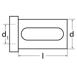 Reduzierbuchse Form 2 Bohrungs D.16mm AD 32mm Einspann L.56mm TECWERK