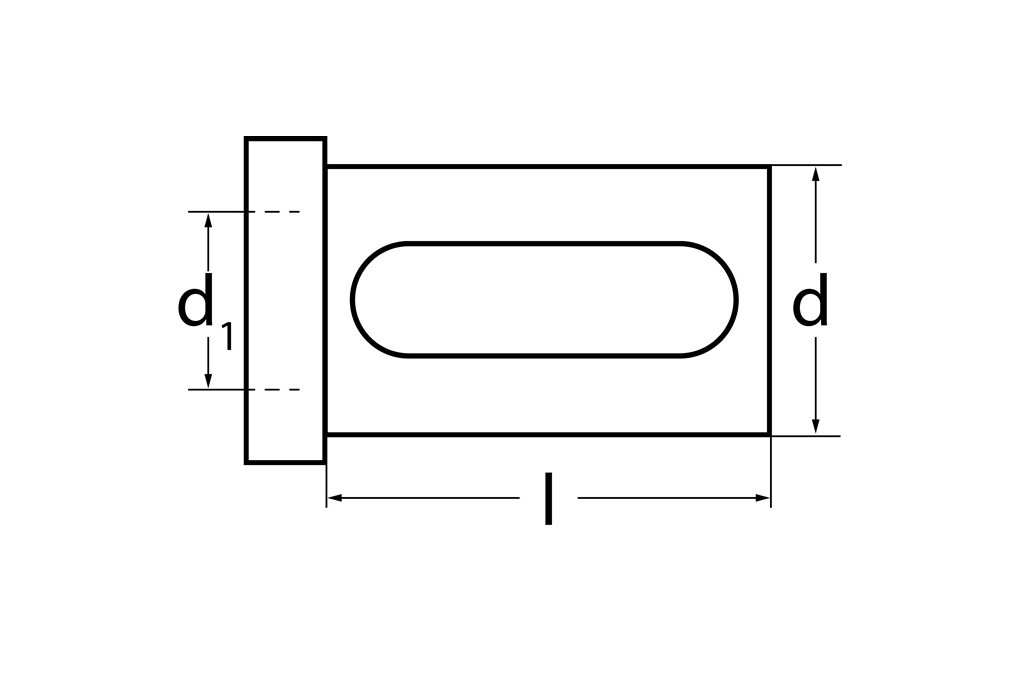 Reduzierbuchse Form 2 Bohrungs D.16mm AD 32mm Einspann L.56mm TECWERK
