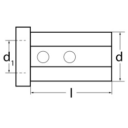 Reduzierbuchse Form 1 Bohrungs D.8mm AD 40mm Einspann L.71mm TECWERK