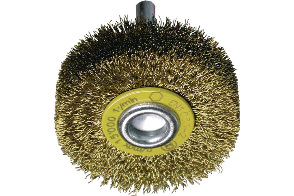 Rundbürste D.80mm Drahtstärke 0,2mm MS 19mm 12000min ¹ TECWERK Rundbürste D.80mm Drahtstärke 0,2mm MS 19mm 12000min ¹ TECWERK